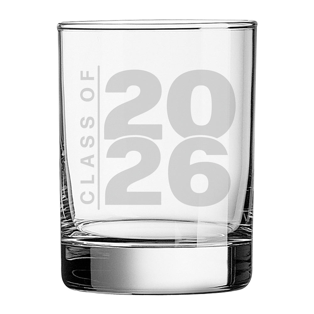 Class of Etched Rocks Glass