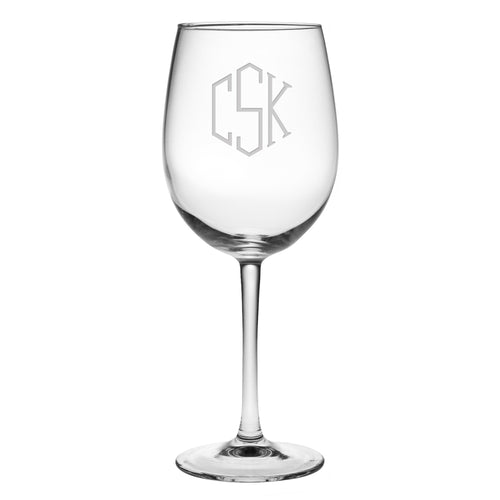Classic 3-Letter Monogram (Hand-Cut) Drinkware