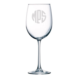 Circle 3-Letter Monogram Drinkware