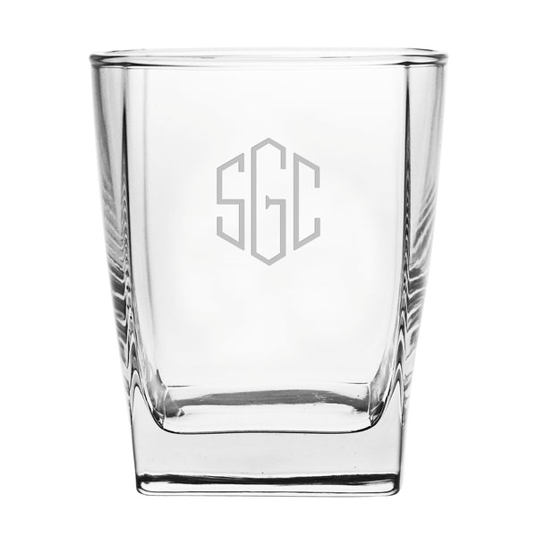 Classic 3-Letter Monogram (Hand-Cut) Drinkware