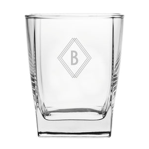 Deco Diamond Monogram Drinkware