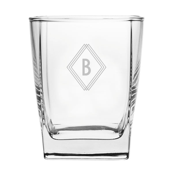 Deco Diamond Monogram Drinkware