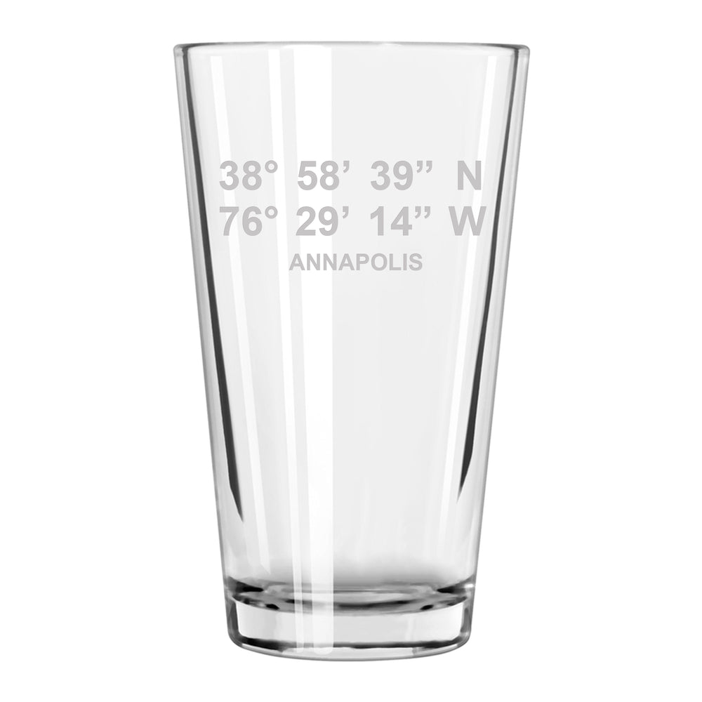 Latitude/Longitude Pint Glass