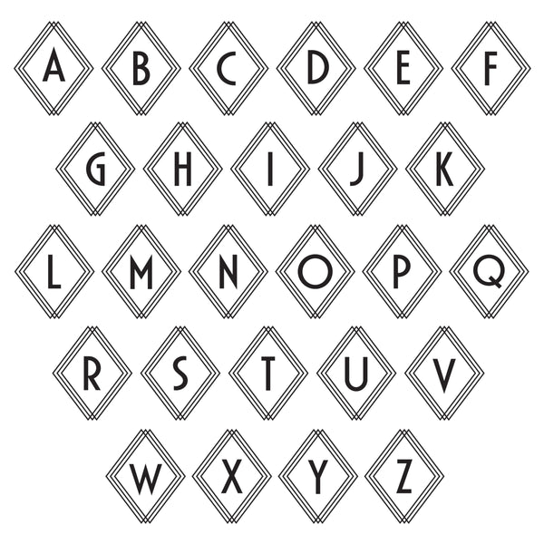 Deco Diamond Monogram Drinkware
