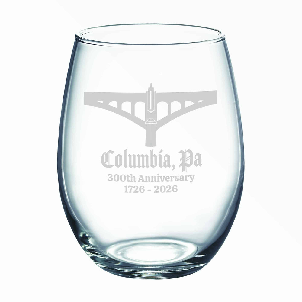 Columbia 300th Anniversary Wine Glass