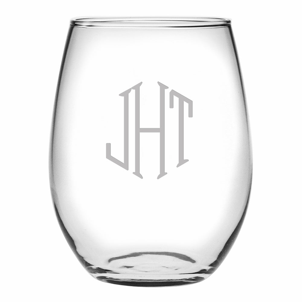 Classic 3-Letter Monogram (Hand-Cut) Drinkware
