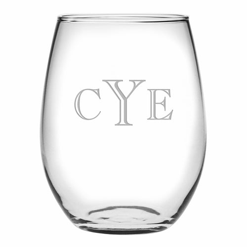 Engraver 3-Letter Monogram Drinkware