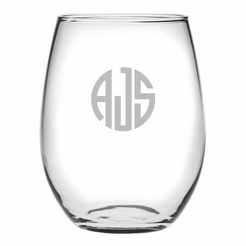 Circle 3-Letter Monogram Drinkware