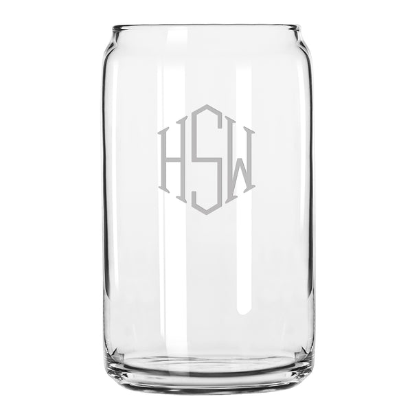 Classic 3-Letter Monogram (Hand-Cut) Drinkware