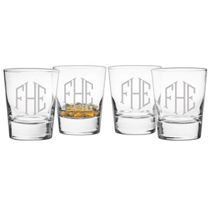 Classic 3-Letter Monogram (Hand-Cut) Drinkware