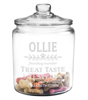 Founding Member Treat Taste Testers Etched Treat Jar with Glass Lid (Copy)
