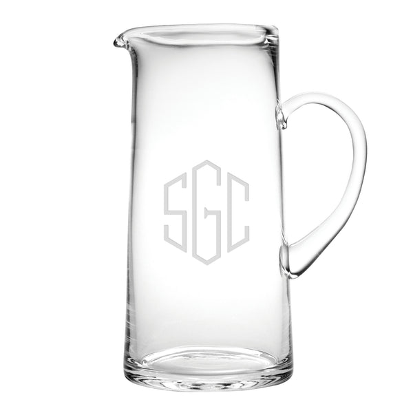 Classic 3-Letter Monogram (Hand-Cut) Tankard Pitcher