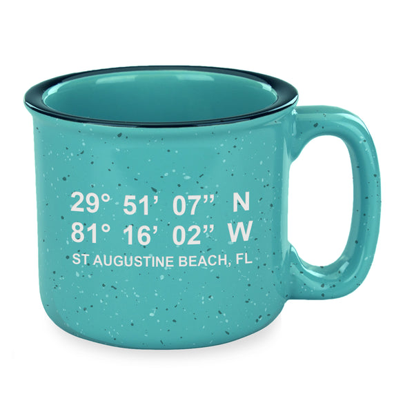 Latitude and Longitude Ceramic Camp Mug