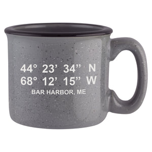 Latitude and Longitude Ceramic Camp Mug
