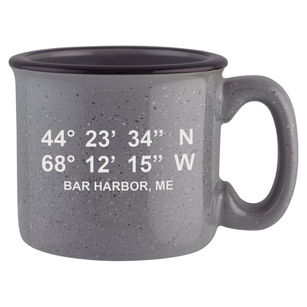 Latitude and Longitude Ceramic Camp Mug