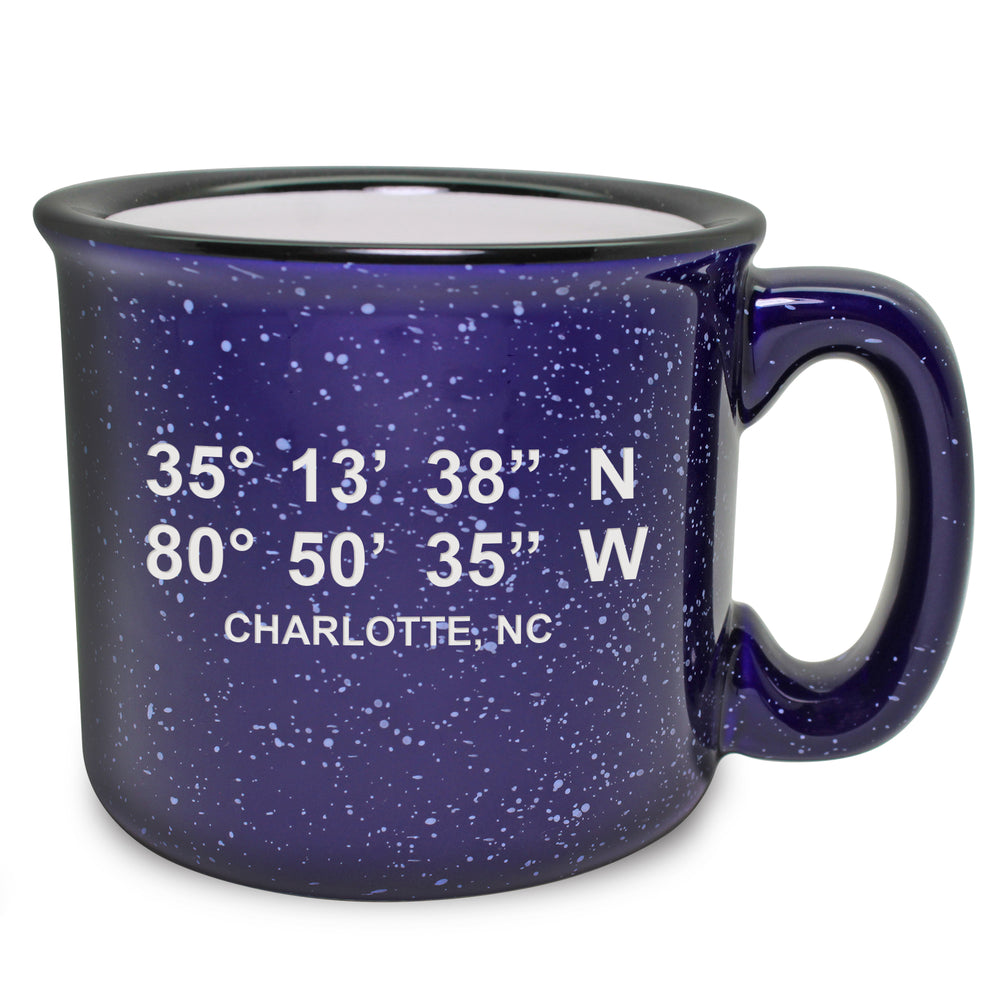Latitude and Longitude Ceramic Camp Mug