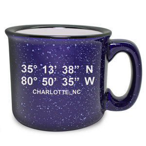 Latitude and Longitude Ceramic Camp Mug