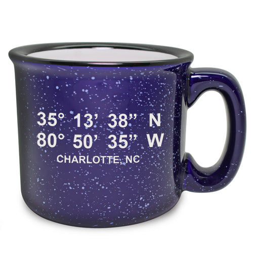 Latitude and Longitude Ceramic Camp Mug