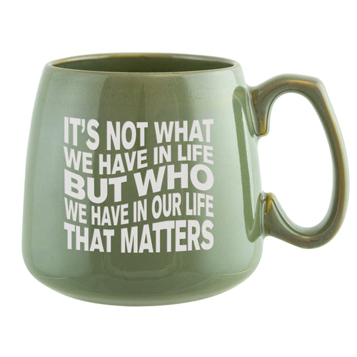 It's Not What We Have in Life Etched Ceramic Mug