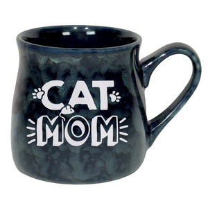 Cat Mom Etched Ceramic Mug