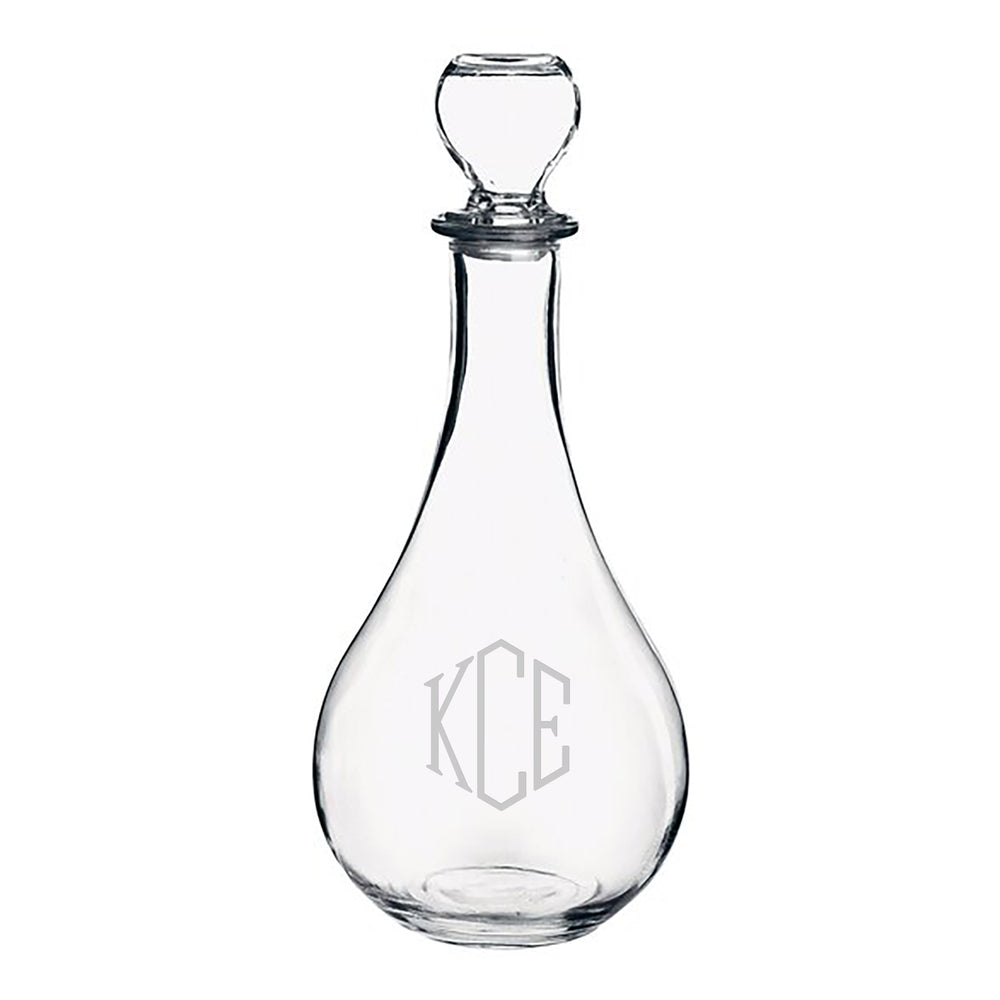Classic 3-Letter Monogram (Hand Cut) Bormioli Rocco Loto Decanter & Stopper