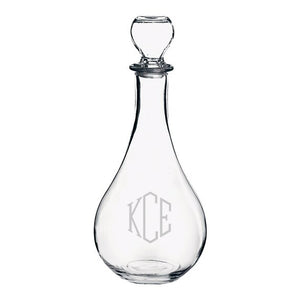 Classic 3-Letter Monogram (Hand Cut) Bormioli Rocco Loto Decanter & Stopper