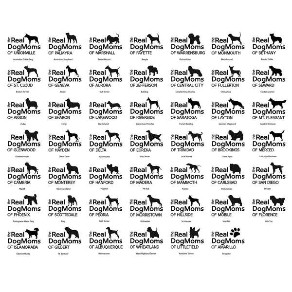 The Real Dog Moms (Personalized) Stemless Wine Glass