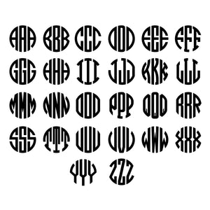 Circle 3-Letter Monogram Drinkware