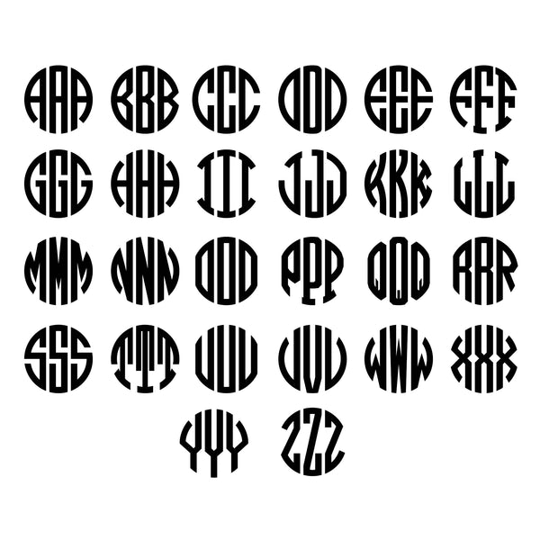 Circle 3-Letter Monogram Drinkware