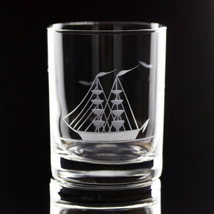 Clipper Hand-Cut Double Rocks Glass