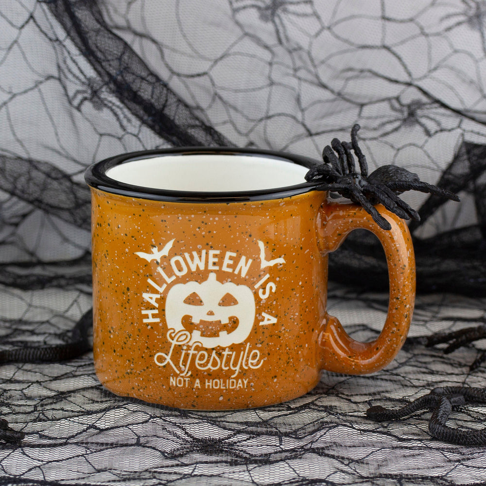 Halloween is a Lifestyle Etched Ceramic Camp Mug