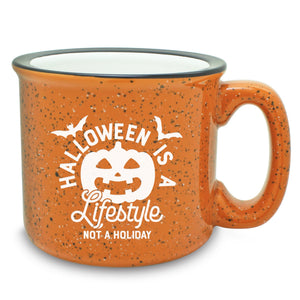 Halloween is a Lifestyle Etched Ceramic Camp Mug