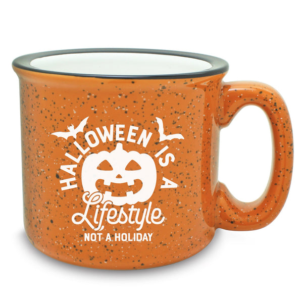 Halloween is a Lifestyle Etched Ceramic Camp Mug