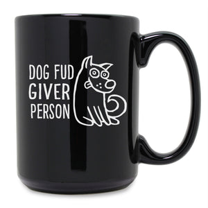 Dog Fud Giver Person Etched Ceramic Mug
