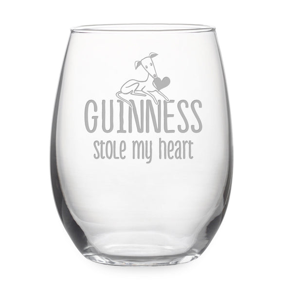 Personalized Stole My Heart Stemless Wine Glass