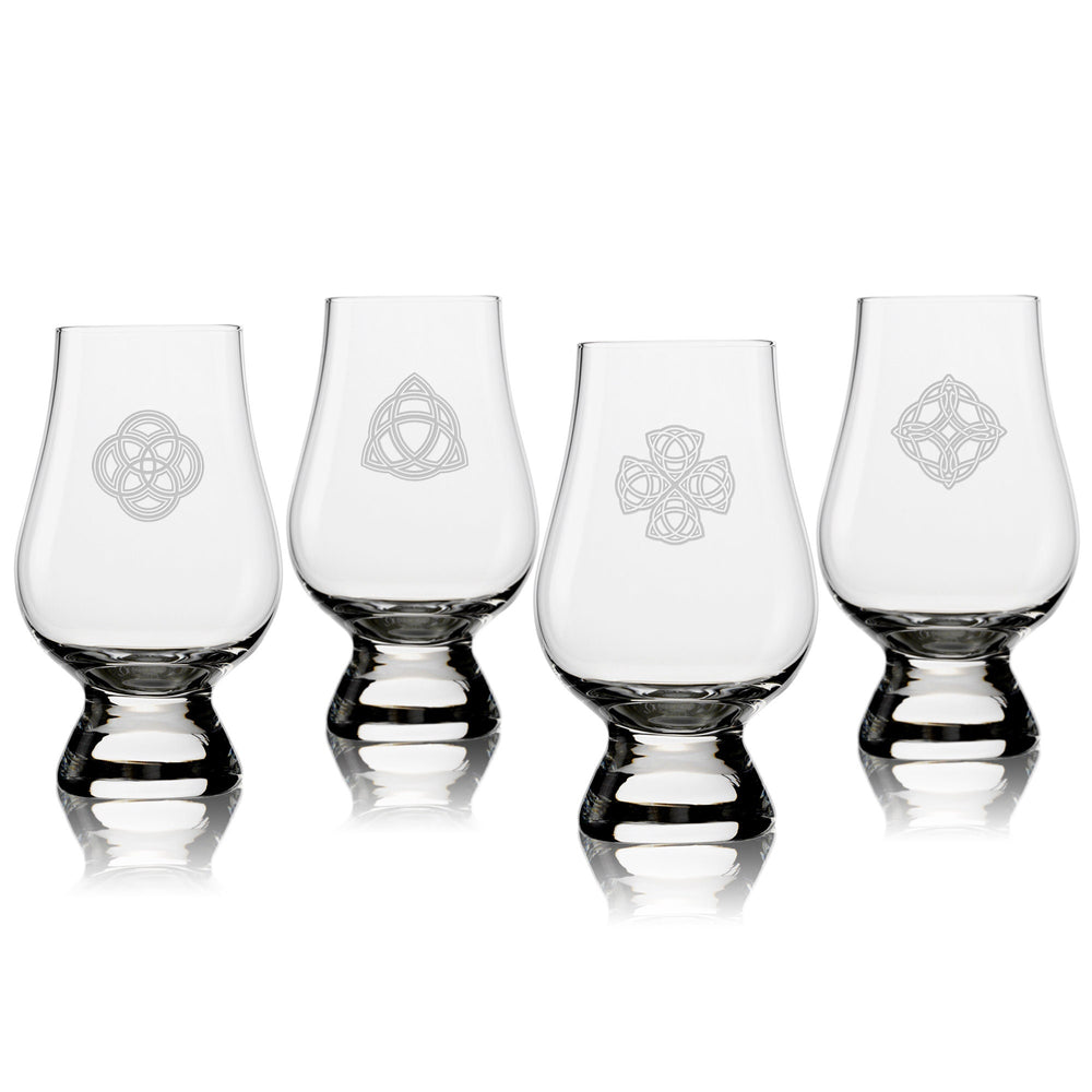 Celtic Knots Glencairn Classic Scotch Whisky Glasses, Set of 4