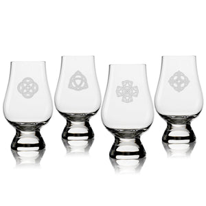 Celtic Knots Glencairn Classic Scotch Whisky Glasses, Set of 4