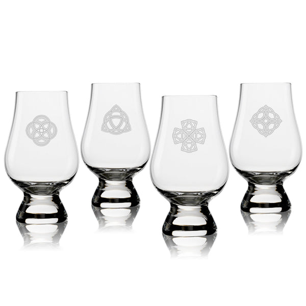 Celtic Knots Glencairn Classic Scotch Whisky Glasses, Set of 4