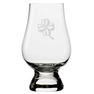 Who's Lucky Shamrock Assortment Glencairn Classic Scotch Whisky Glasses, Set of 4