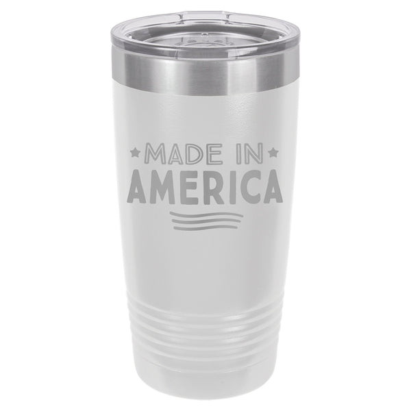 Made in America Etched Insulated Tumbler & Lid