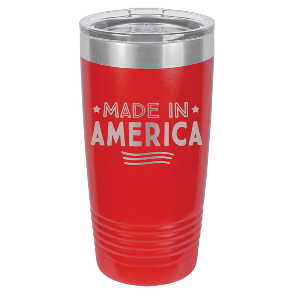 Made in America Etched Insulated Tumbler & Lid