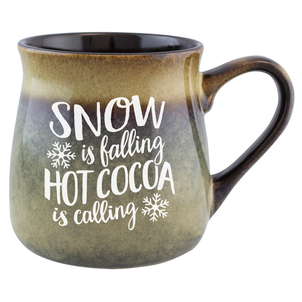 Snow is Falling Hot Cocoa is Calling Etched Ceramic Mug