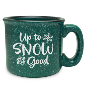 Up to Snow Good Etched Ceramic Camp Mug