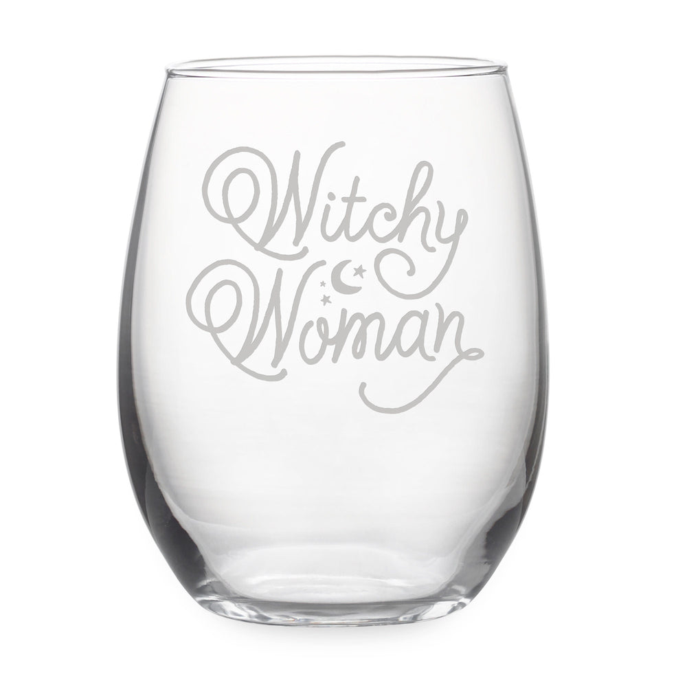 Witchy Woman Etched Stemless Wine Glass