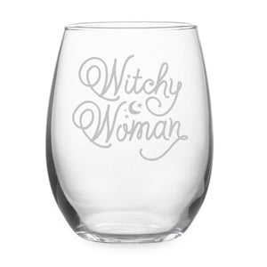Witchy Woman Etched Stemless Wine Glass