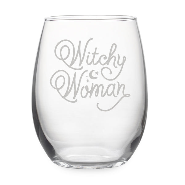 Witchy Woman Etched Stemless Wine Glass