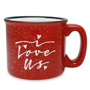 I Love Us Etched Ceramic Camp Mug