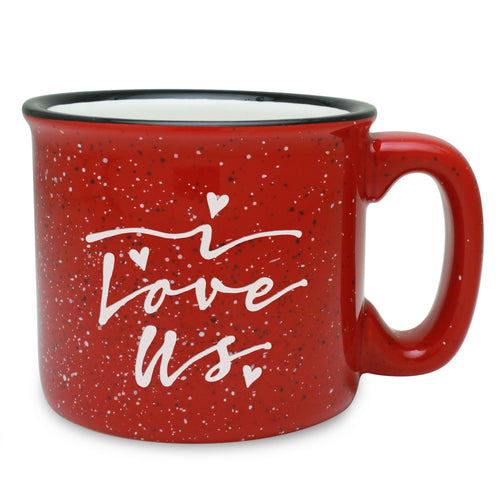 I Love Us Etched Ceramic Camp Mug