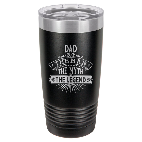 The Man The Myth The Legend Etched Insulated Tumbler & Lid