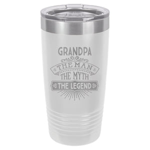 The Man The Myth The Legend Etched Insulated Tumbler & Lid